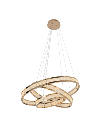 LORIAN- LAMPARA 3 AROS DORADO BRILLO